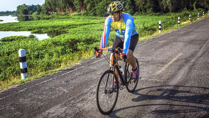 Fototapeta premium Cyclists Asians