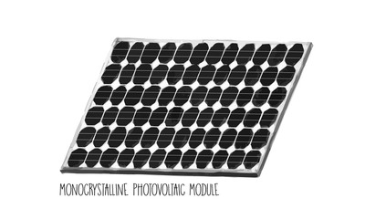 Photovoltaik Modul - monokristallin - close-up