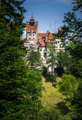 Fototapeta na wymiar Forest monastery. Bran, the famous Vampire Castle of Dracula