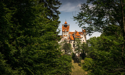Fototapeta premium Forest monastery. Bran, the famous Vampire Castle of Dracula in Transylvania