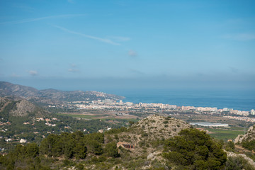 The Mediterranean Sea from the desert of the palms in Benicassim