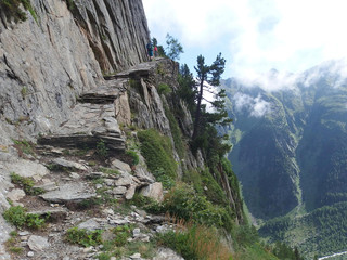 Szwajcaria, Tour du Mont Blanc - na trasie z przełęczy Col de la Forclaz na przełęcz Col de...