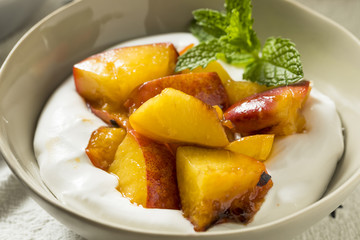 Homemade Sweet Peaches and Cream