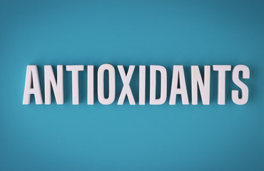 Antioxidants sign lettering
