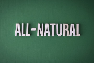 Obraz premium All-Natural sign lettering