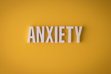 Anxiety sign lettering