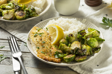 Homemade White Fish Filet Dinner
