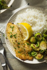 Homemade White Fish Filet Dinner