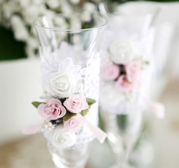Glasses of champagne