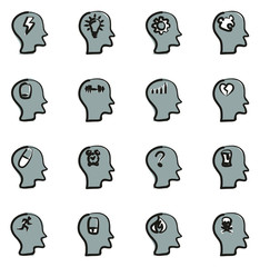 Stress & Pressure Icons Freehand 2 Color