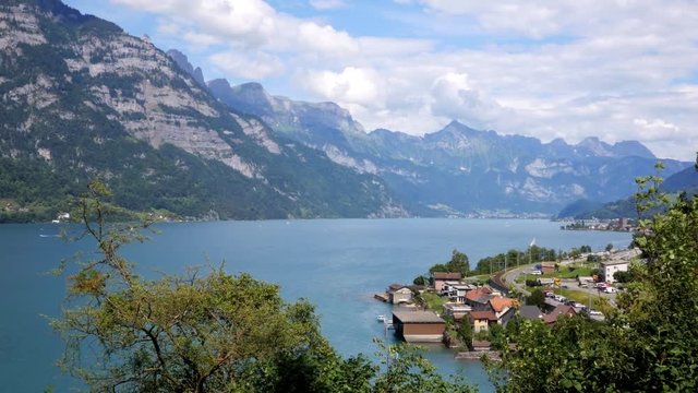 View on the beautuful lake in Switzerland