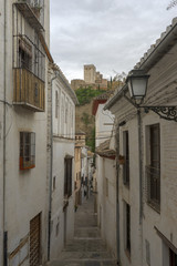 paseo por las calles del antiguo barrio del Albaicín, Granada