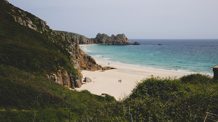 Fototapeta premium Porthcurno beach Cornwall England