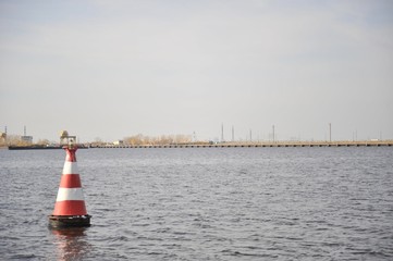 Reservoir on the river Kama. Russia.
