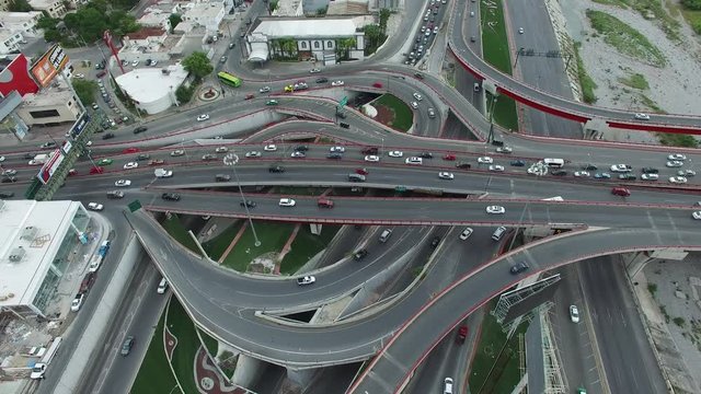 Traffic Aerial Drone Footage