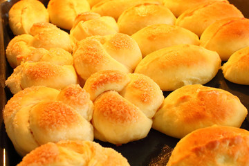 Baking on a tray. Pies with eggs and onions. Buns. Echpochmak with meat and potatoes.