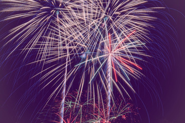 Obraz premium Retro Fireworks