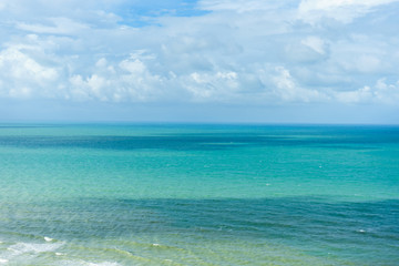 The sea and sky blue color  it is beautiful