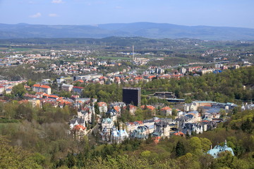 Fototapeta na wymiar Beautiful Spa Town Karlovy Vary (Karlsbad/Carlsbad) in Bohemia (Czech Republic)