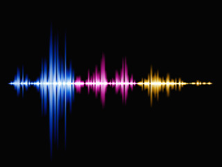 Sound wave background. Abstract vector illustration