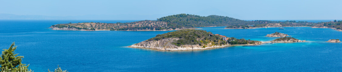 Fototapeta na wymiar Sithonia coast panorama, Chalkidiki, Greece.