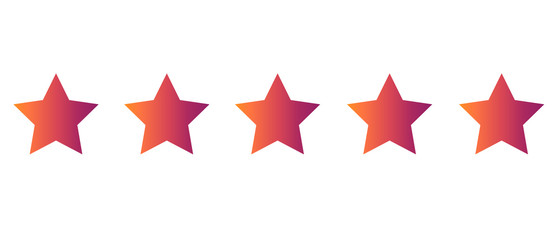 Product Rating Stars - Flat Icon For Apps And Websites - Retro Hipster Vector Illustration - Isolated On White Background