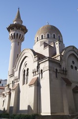 Fototapeta na wymiar Constanta city centre old mosque, Romania (1910) 