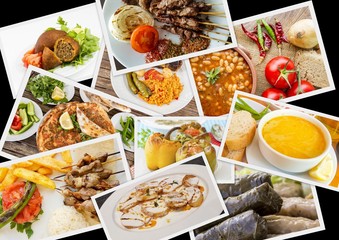 Turkish foods collage