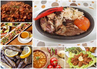 Turkish foods collage