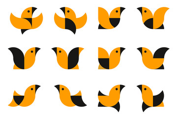 Nursery Childish Seamless Pattern Background with flying birds. Decorativ Style Trendy Textile, Wallpaper, Wrapping Paper, Kids Apparel Design. Vector illustration.