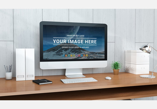 Modern Office Desktop with Computer