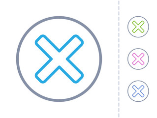 Obraz premium Cross - Round Stroke Buttons