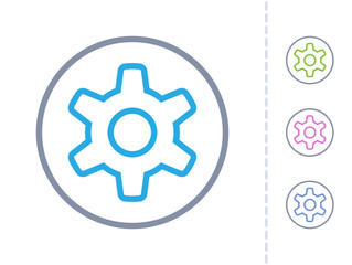 Gear - Round Stroke Buttons