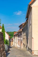 die enge Schulgasse in der Stadt Penig