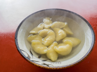 The traditional golden dumpling at Matsu