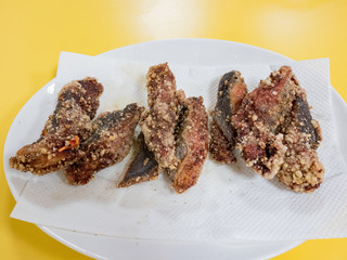 Deep fried eel fish