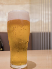 Close up of a cold beer