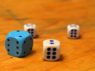 Dice. Gambling. Cubes with numbers on the faces