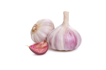 Garlic Isolated against a white background.