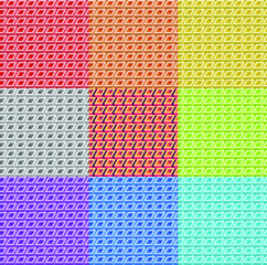 Geometry seamless pattern colorful set