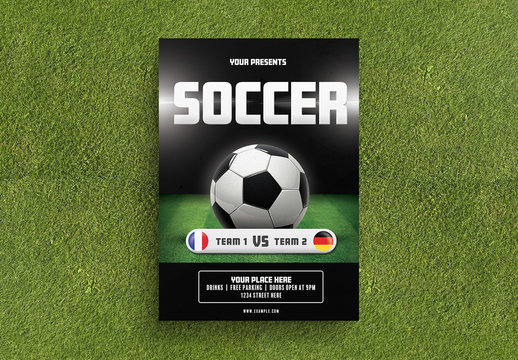 Soccer Game Flyer Layout