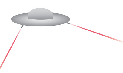 UFO with lasers illustration © heidimichelle