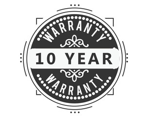 10 years warranty icon stamp guarantee