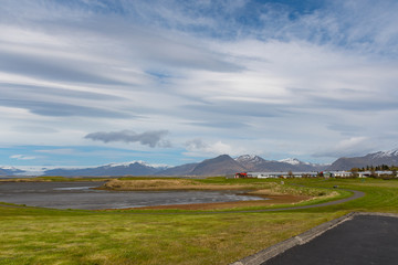 Town of Hofn in southeast Iceland