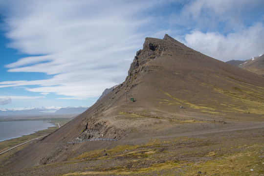 Almannaskard Mountain pass in Iceland