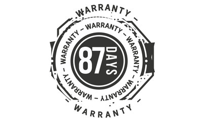 Fototapeta premium 87 days warranty icon stamp guarantee