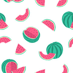 watermelon pattern design on white background 