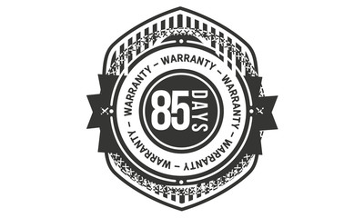Fototapeta na wymiar 85 days warranty icon stamp guarantee