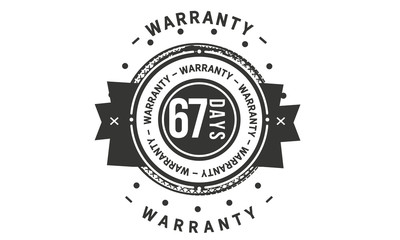 67 days warranty icon stamp guarantee