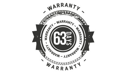 Fototapeta premium 63 days warranty icon stamp guarantee